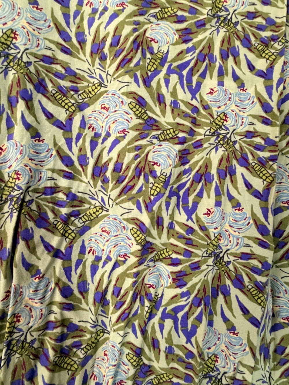 Flax Green and Purple Floral Maxi Dress - Picture 4 of 4